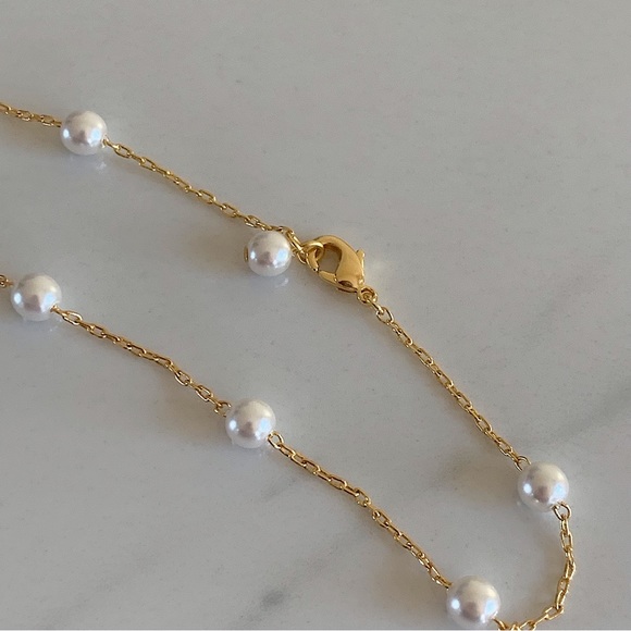 Pearl necklace, pearl choker, layered necklace - Picture 7 of 9